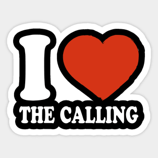 Graphic I Love Calling Personalized Name Vintage Sticker